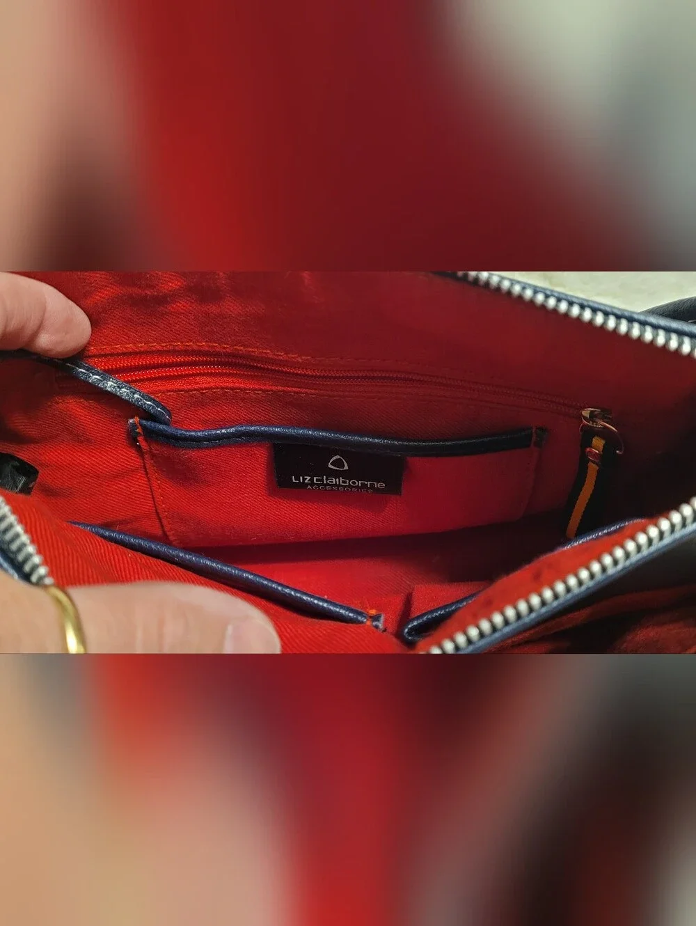 Women’s Navy Crossbody Bag with Mirror ID - Liz Claiborne